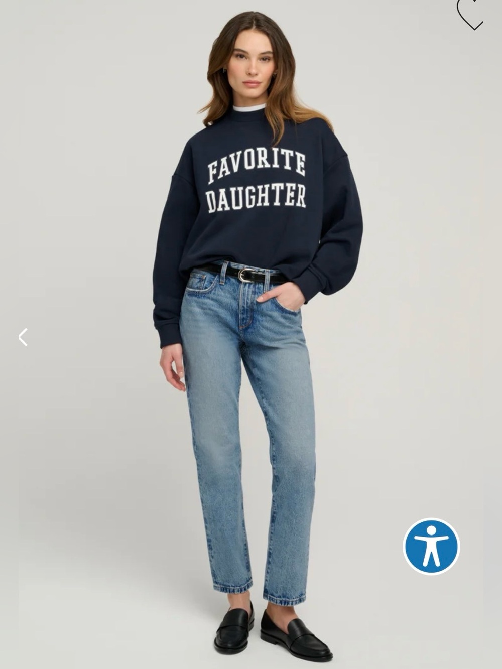 FAVORITE DAUGHTER | SMALL THE COLLEGIATE CLASSIC SWEATSHIRT IN NAVY BLUE - Picture 2 of 7